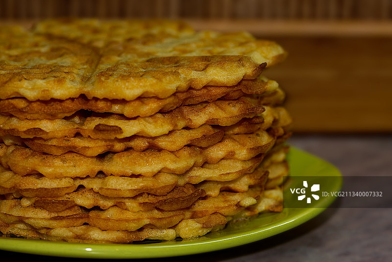 保加利亚索非亚餐盘煎饼特写图片素材
