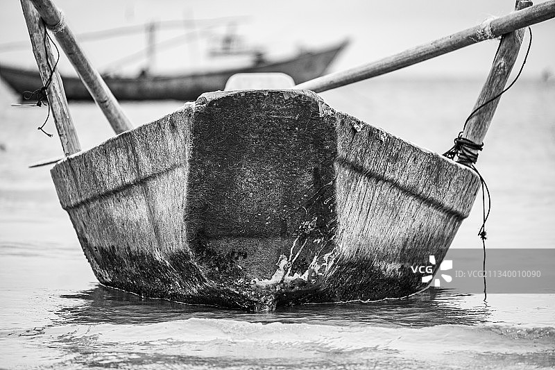 越南海上的船只特写图片素材