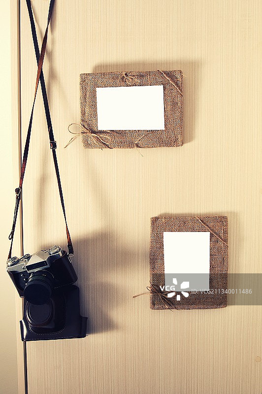 带镜子的空白相框特写图片素材