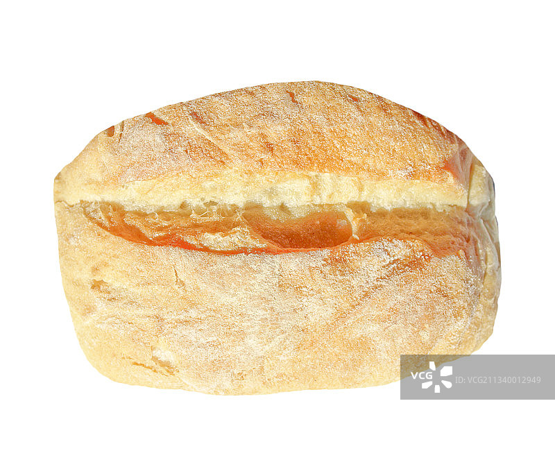 白色背景下的面包特写图片素材