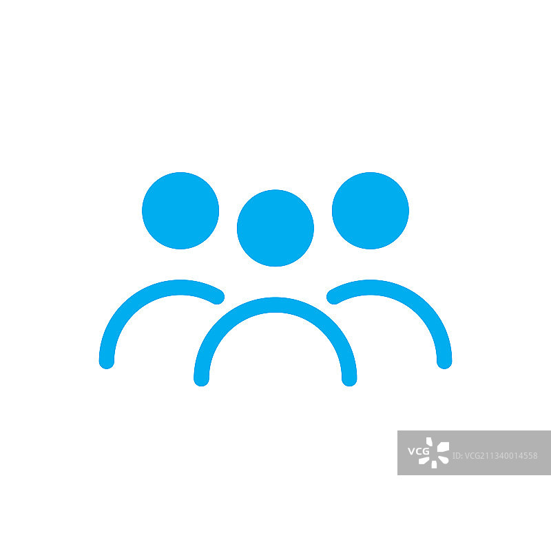 三个人物头像剪影图标图片素材