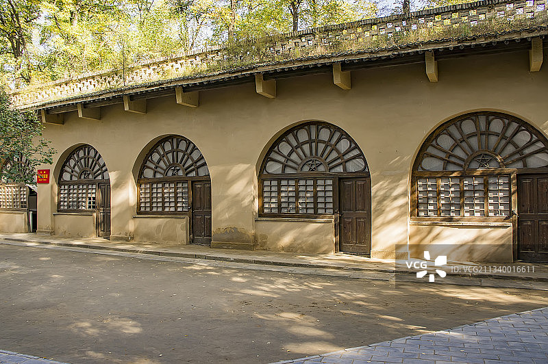 2010-10-15中国，陕西省，延安市，枣园革命旧址图片素材