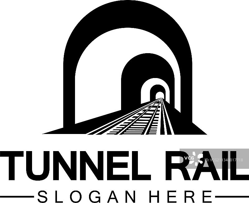 隧道铁路logo设计模板图片素材