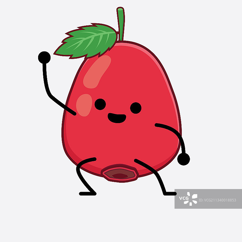 带有简单面孔的可爱玫瑰果角色图片素材