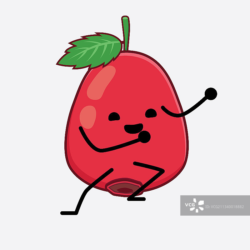 带有简单面孔的可爱玫瑰果角色图片素材