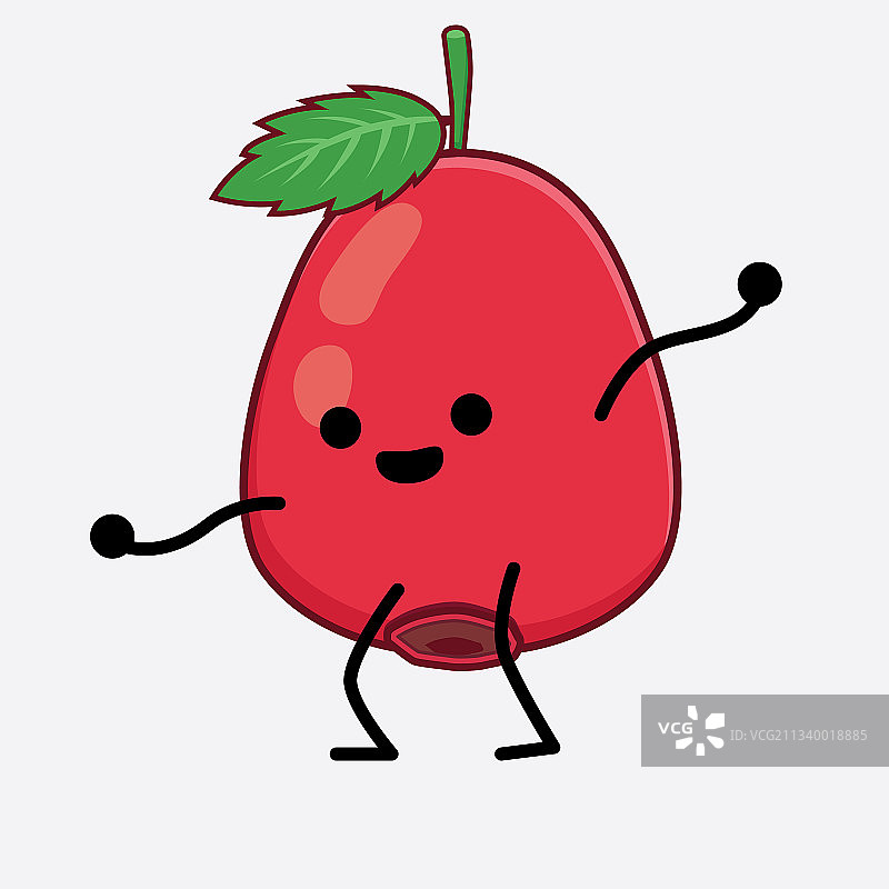 带有简单面孔的可爱玫瑰果角色图片素材