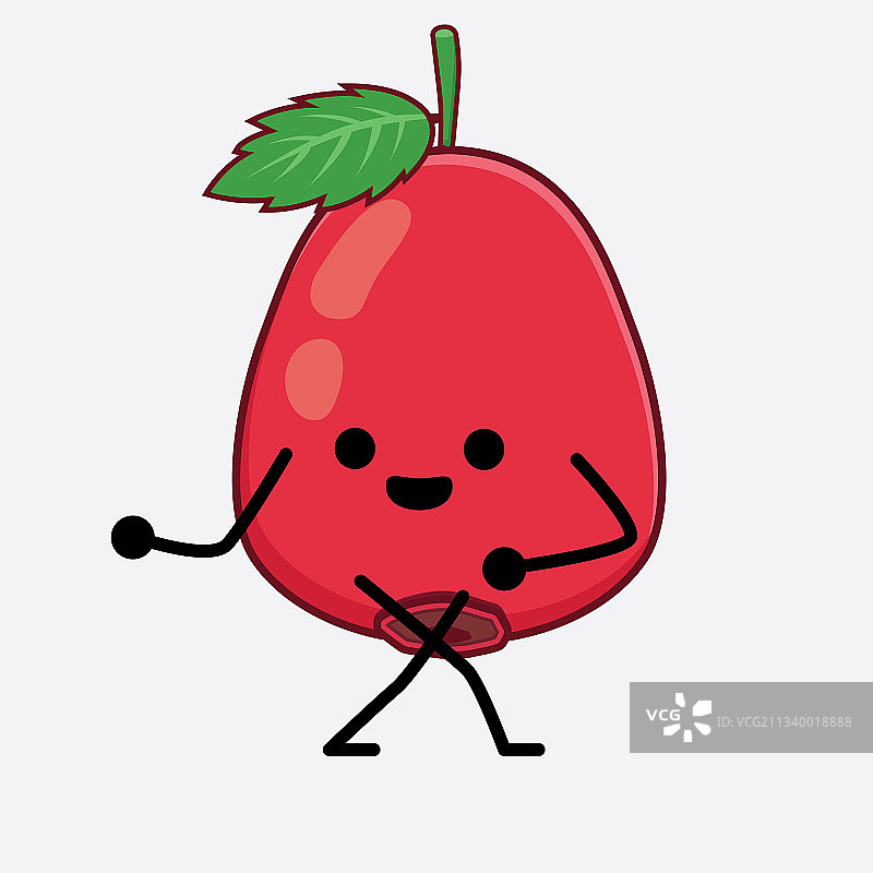 带有简单面孔的可爱玫瑰果角色图片素材