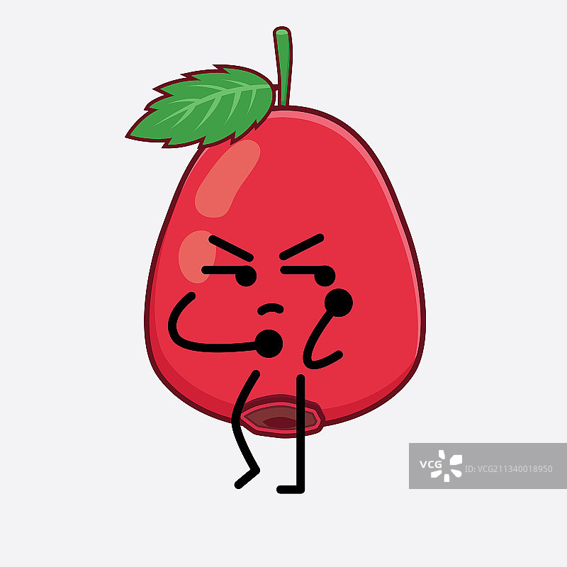 带有简单面孔的可爱玫瑰果角色图片素材