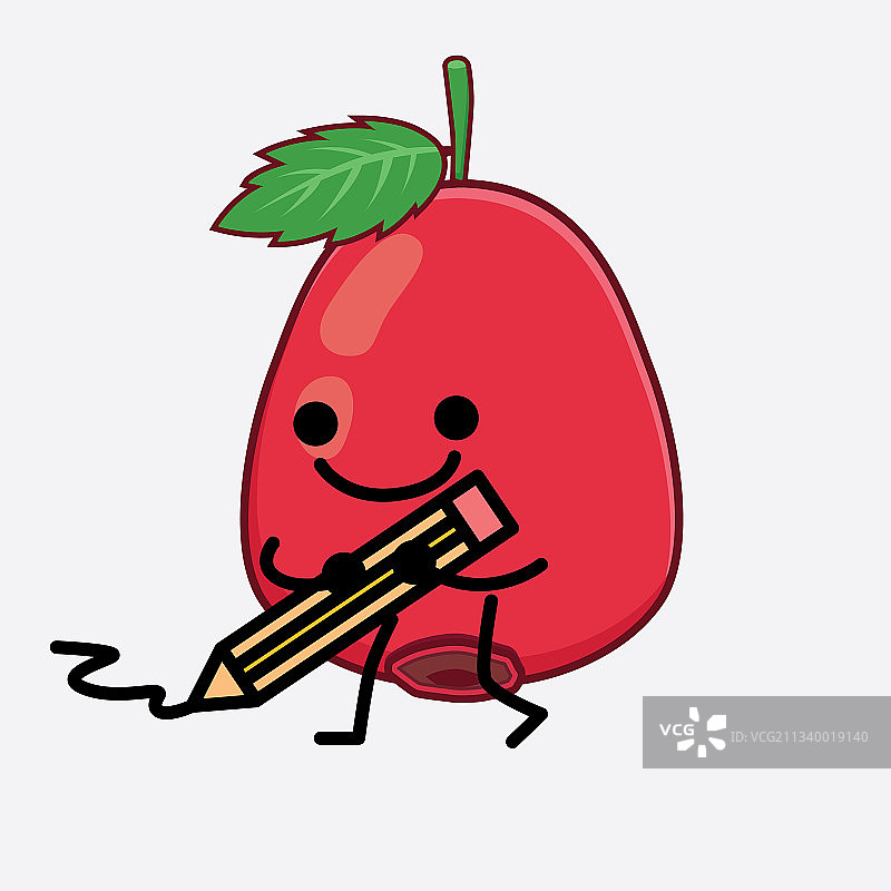 带有简单面孔的可爱玫瑰果角色图片素材