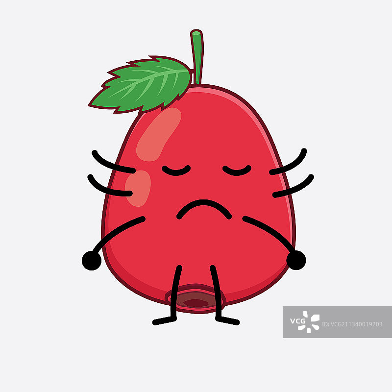 带有简单面孔的可爱玫瑰果角色图片素材