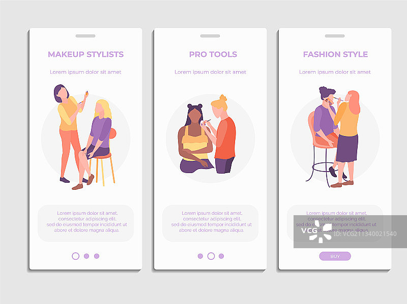 女造型师在屏幕上为女孩化妆图片素材