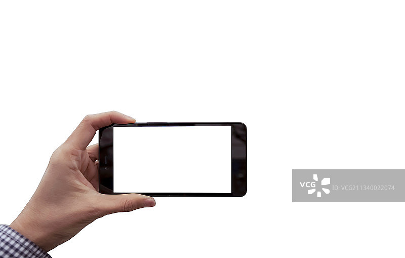 一个手拿着手机图片素材