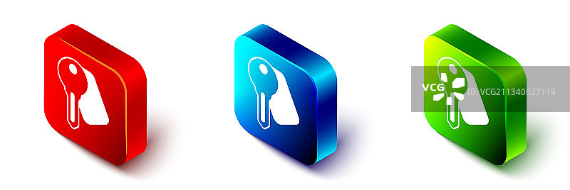 2.5D酒店门锁钥匙图标图片素材
