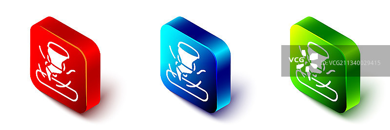 2.5D龙卷风图标，白色背景图片素材