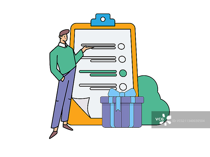 邀请好友进行问卷调查扁平矢量概念运营插画图片素材