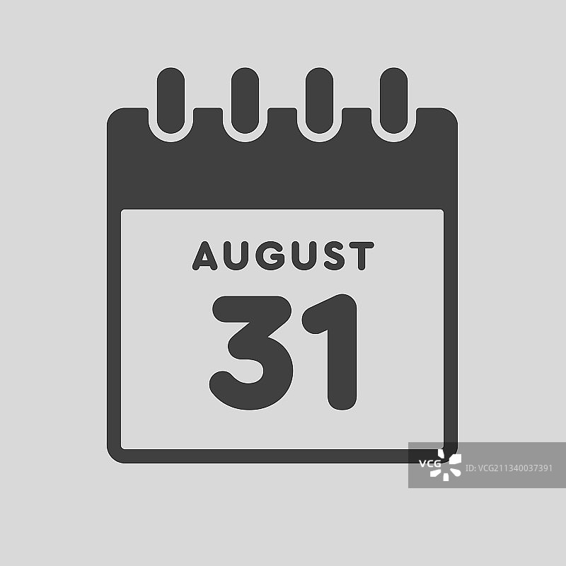 8月31日日历图标模板图片素材