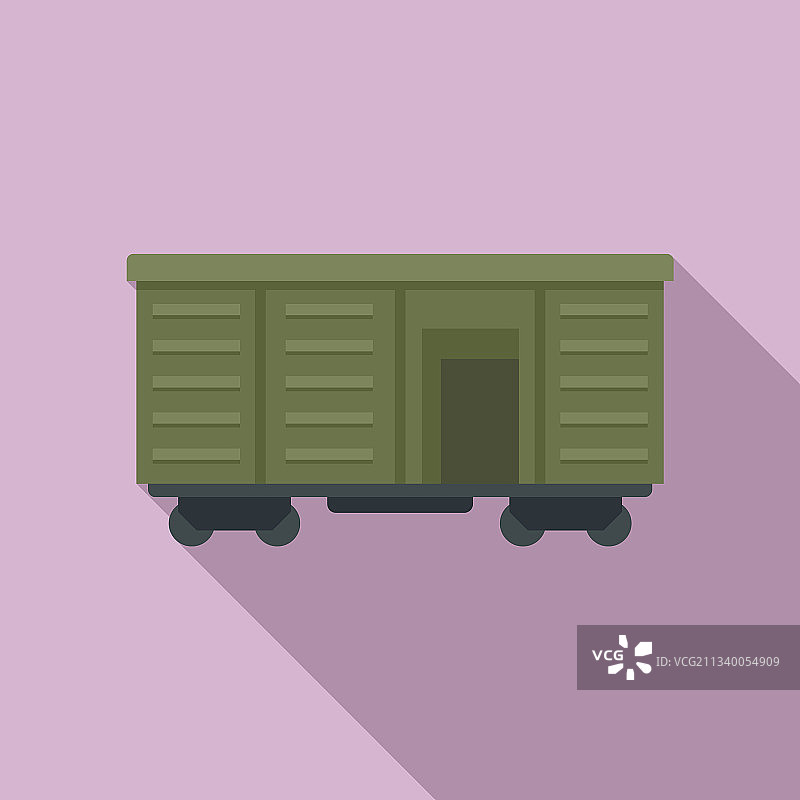 非法移民车厢图标扁平风格图片素材