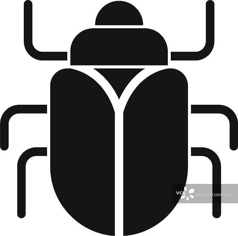 圣甲虫图标简约风格艺术图片素材