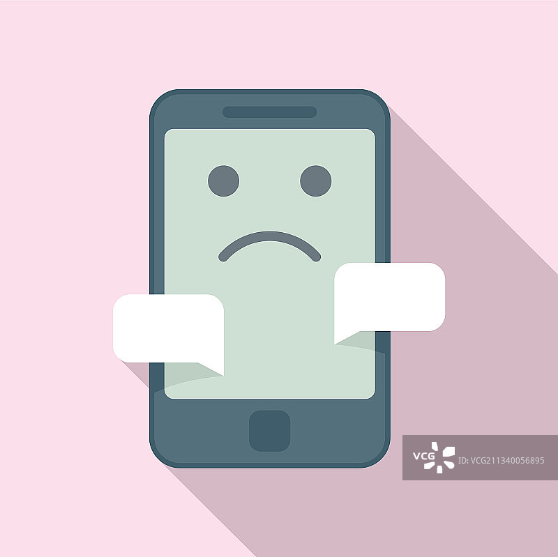 不良聊天青少年问题图标扁平风格图片素材