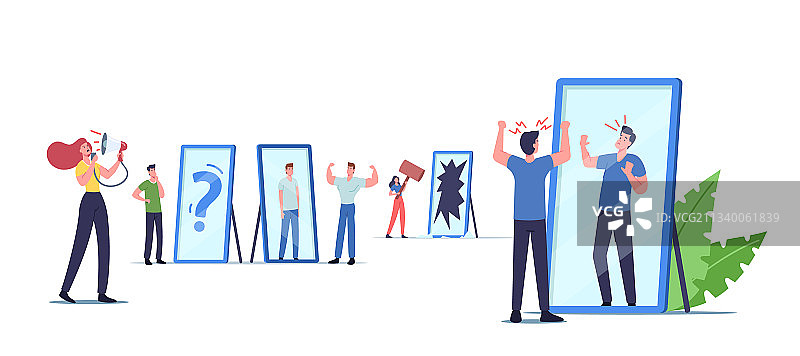 自我厌恶与自卑概念图片素材