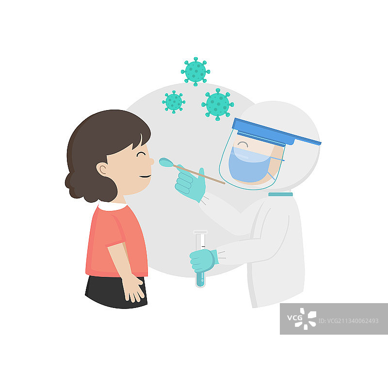 新冠病毒鼻拭子检测图片素材