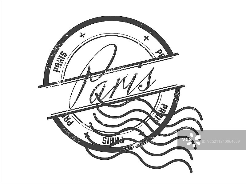 线性巴黎邮票白色背景图片素材