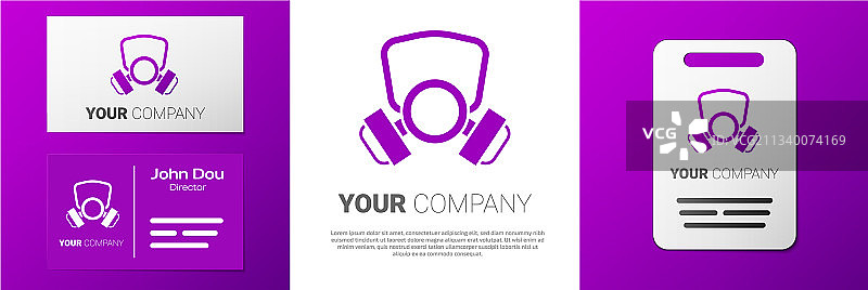 防毒面具标志logotype图片素材