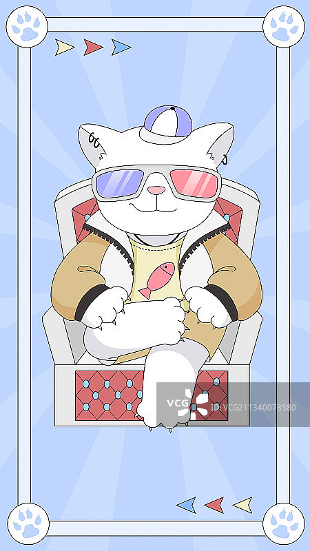 动物猫卡通可爱吉祥物图片素材