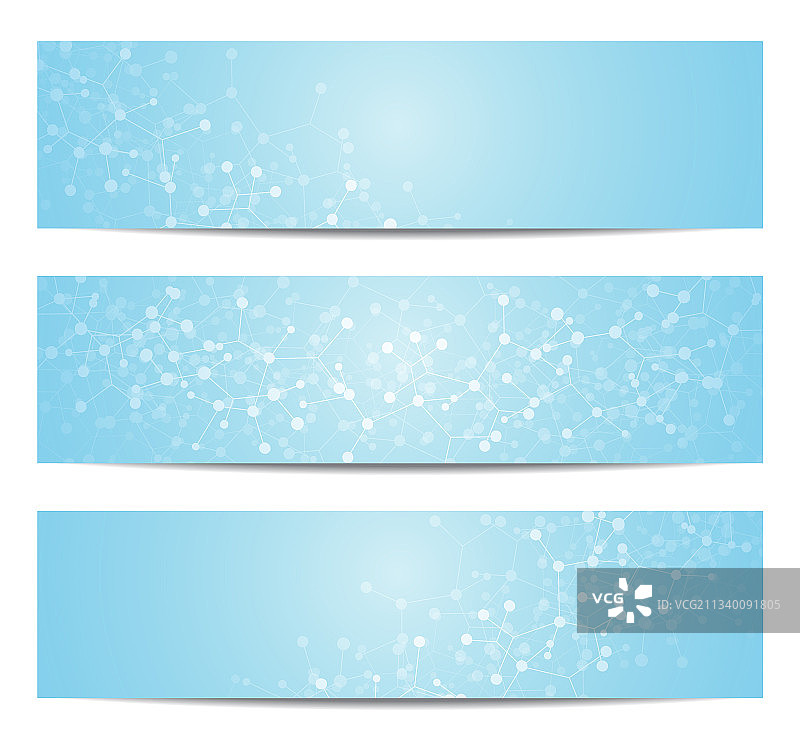 现代科学横幅套装图片素材