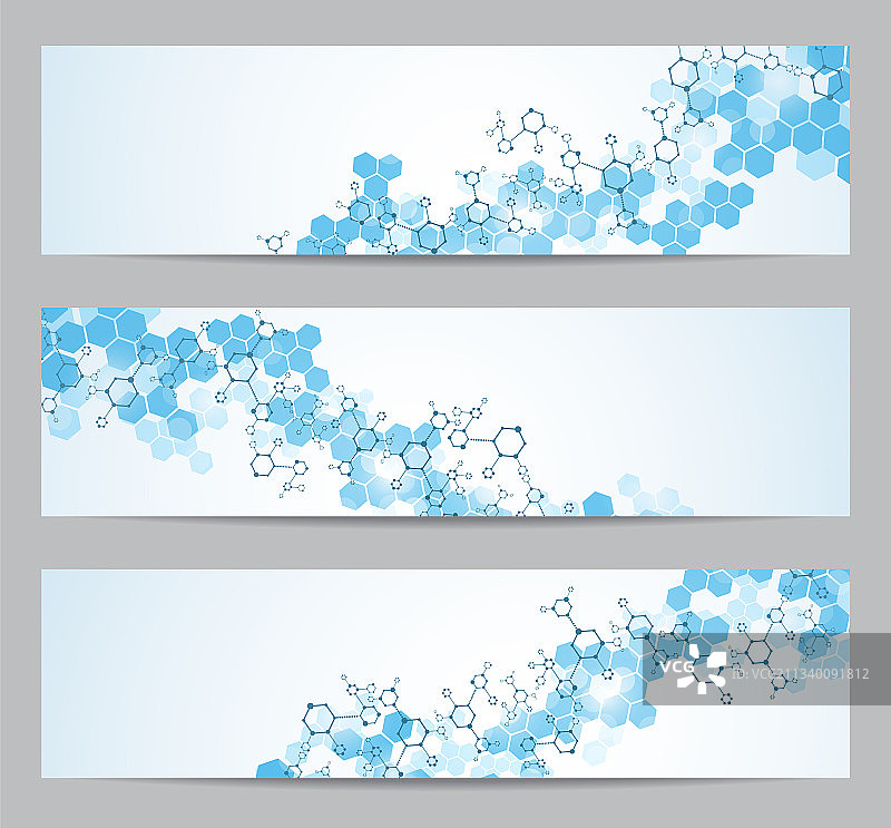 现代科学横幅套装图片素材