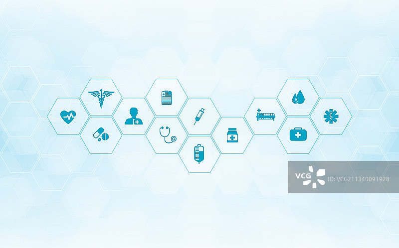 医疗背景和图标图片素材