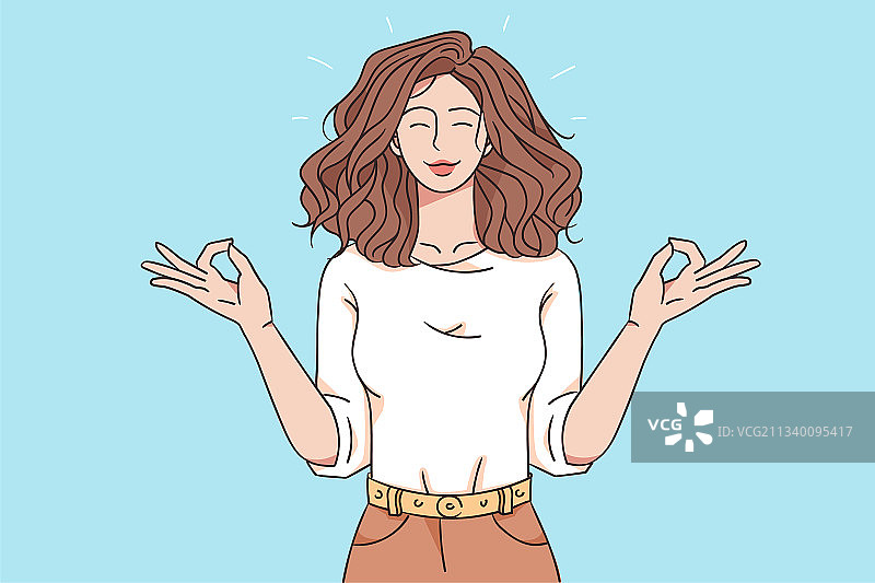 冥想放松概念图片素材