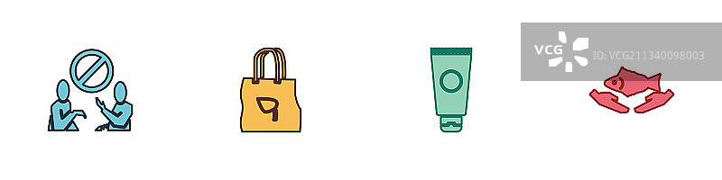 禁止塑料污染购物袋图片素材