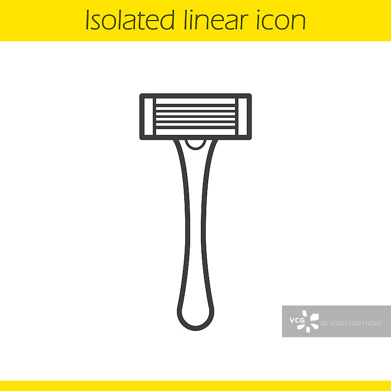 线性剃须刀图标图片素材
