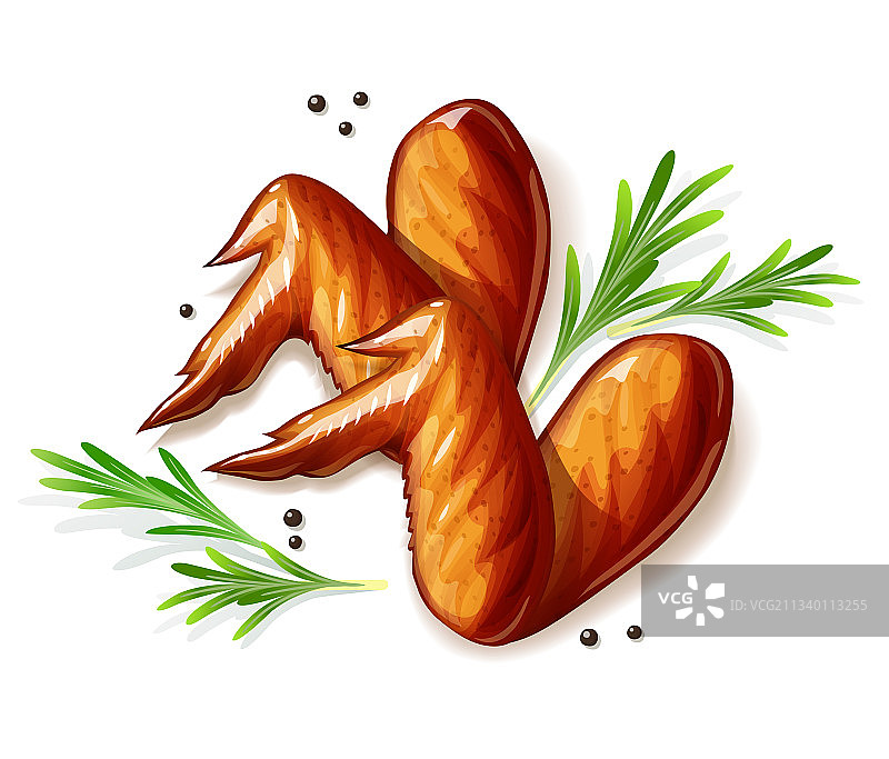 炸鸡翅快餐美食图片素材