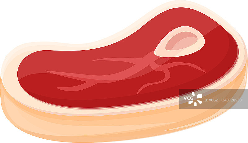牛排烧烤图标卡通和扁平风格图片素材