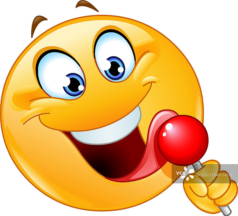 棒棒糖表情符号图片素材