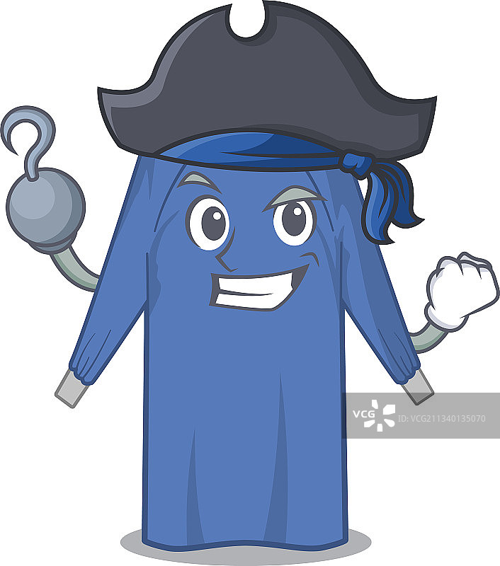 穿海盗服装的，带一个钩手的一次性服装图片素材