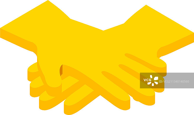 防护手套图标等距风格图片素材