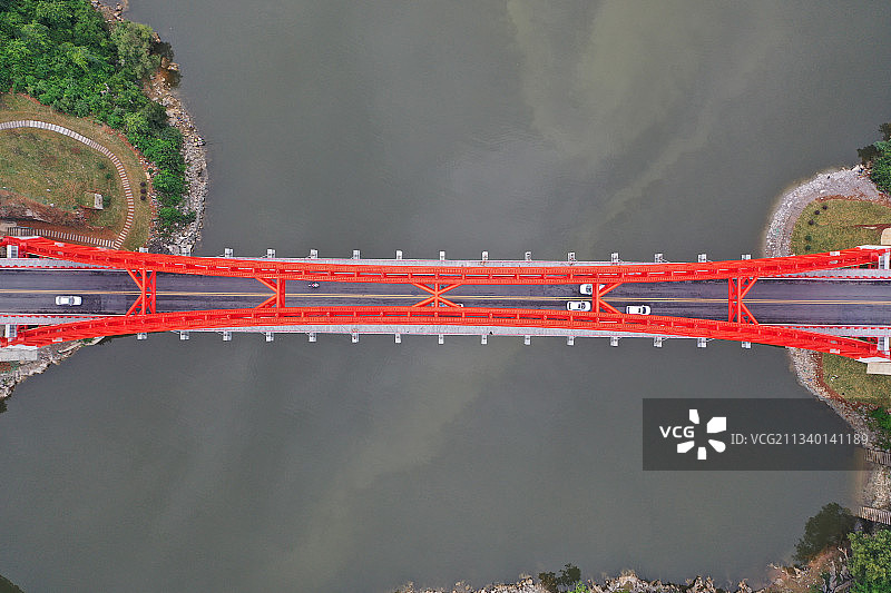 贵阳千岛之湖上一座大桥改造竣工！红枫湖又添一新景观图片素材