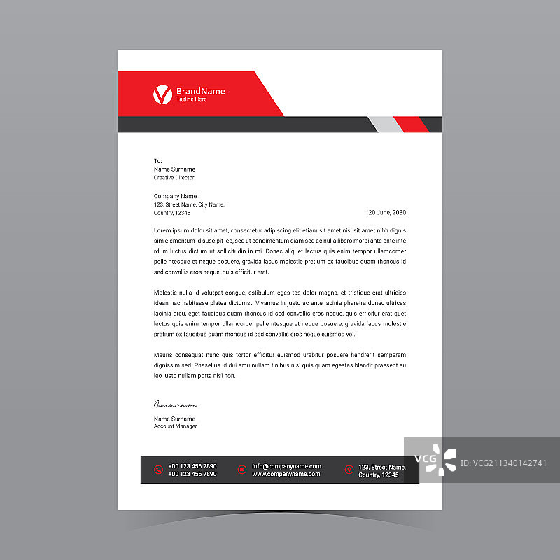 信头模板设计图片素材