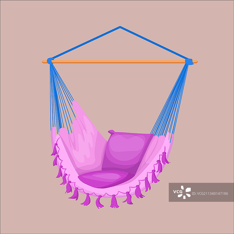 时尚吊床扁平风格设计图片素材