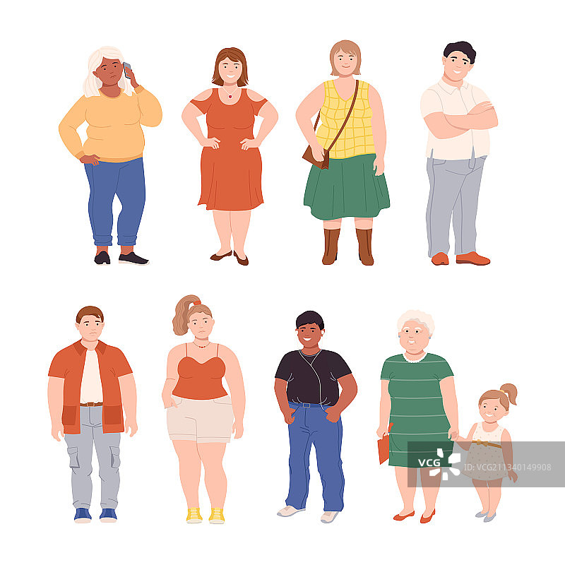 站立的肥胖人物图片素材