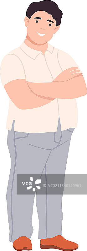 身材肥胖的青年男子图片素材