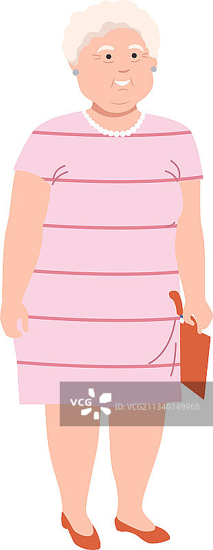 拥有灰色头发的老年妇女角色图片素材