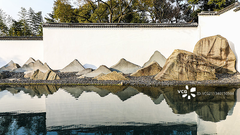 片石假山图片素材