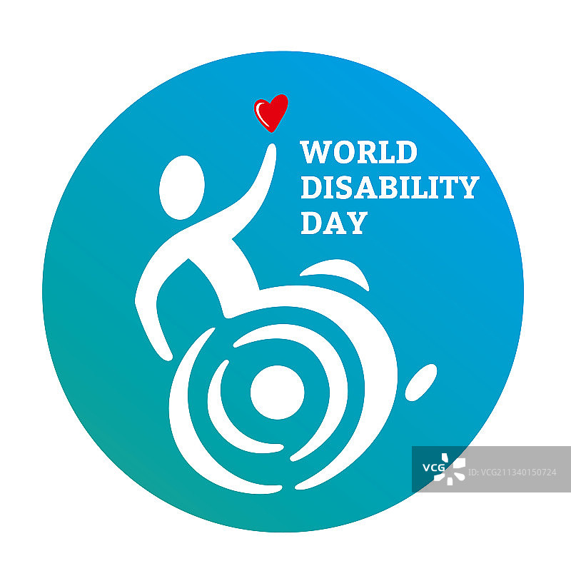 残疾人支持标志车轮图片素材