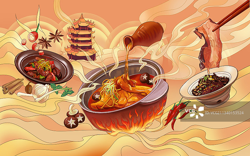 黄鹤楼 美食图片素材