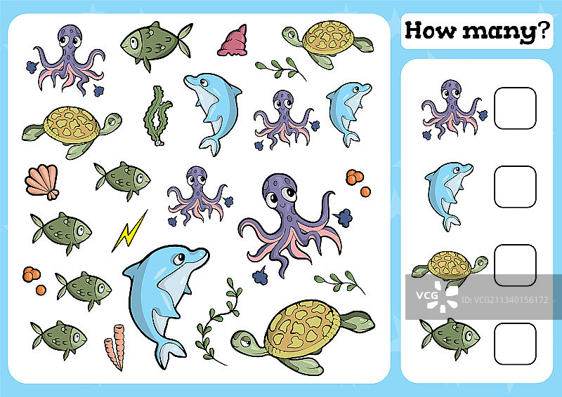 学龄前儿童计数游戏图片素材