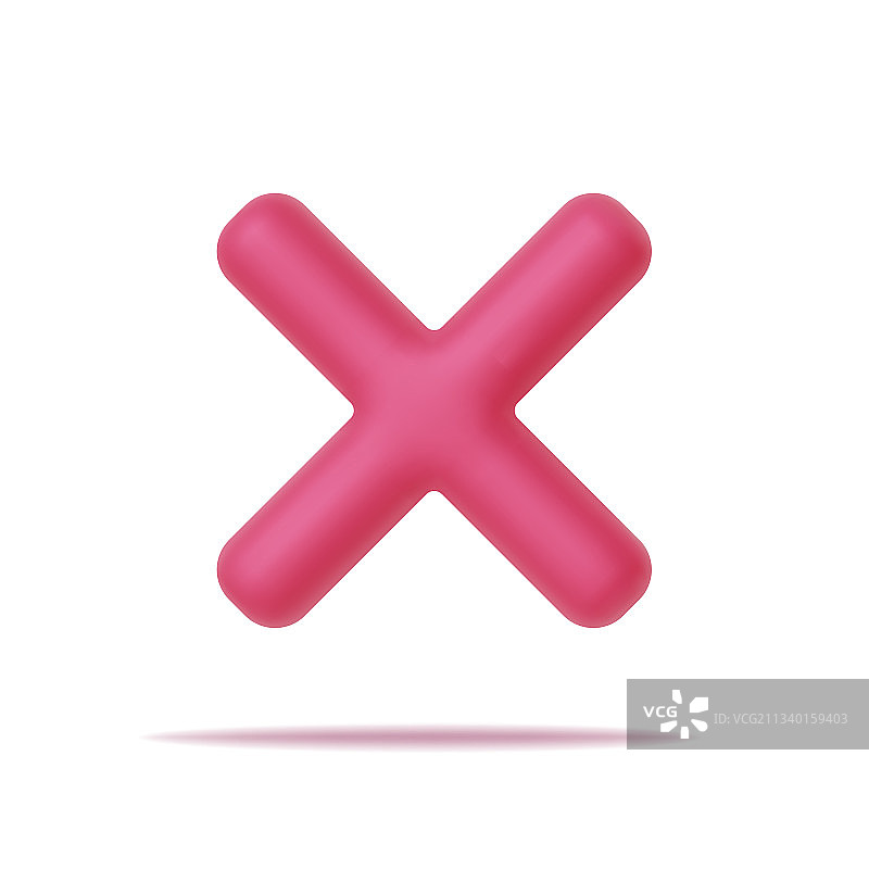 3D拒绝图标已拒绝标志叉号标志图片素材
